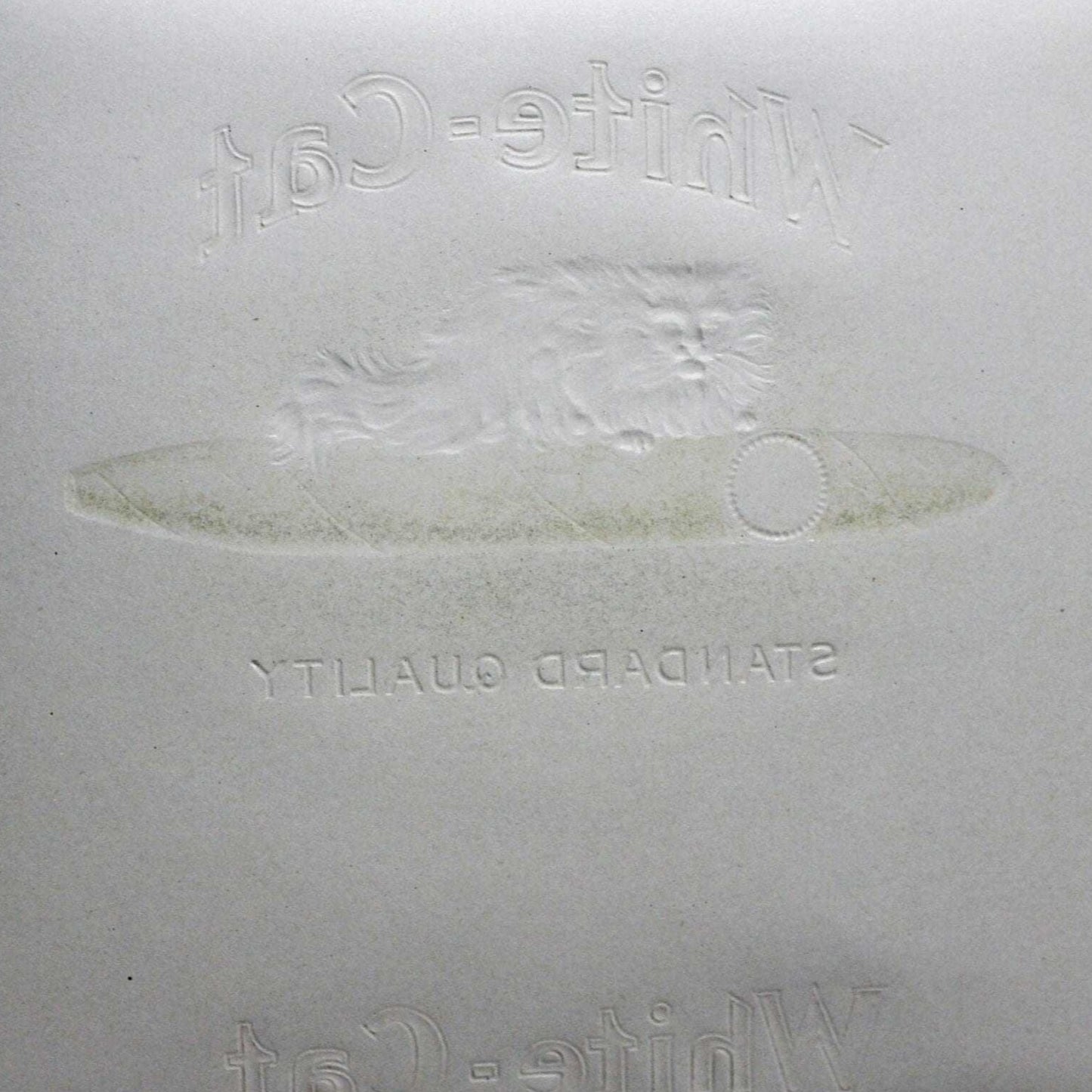 Cigar Box Label, White Cat, Original Lithograph, NOS, Antique