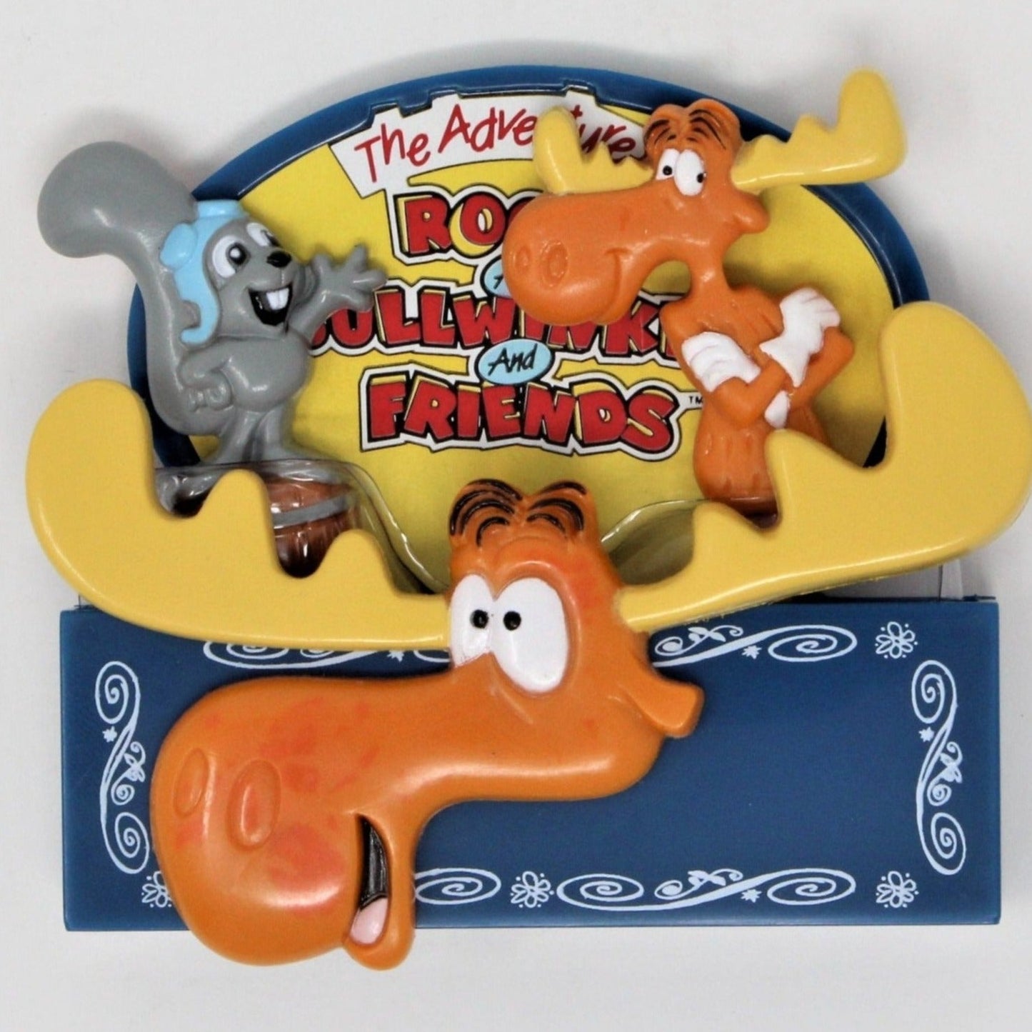 Magnets, Rocky and Bullwinkle Magnets, NOS, in Box, 3 Pc Set, Vintage