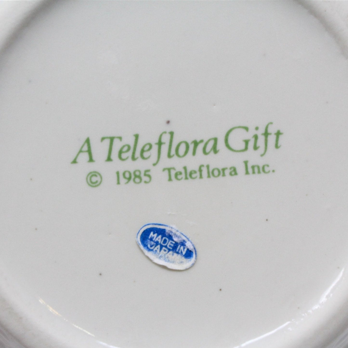 Teapot, Teleflora, Basket Weave & Pink Flowers, Japan, Vintage