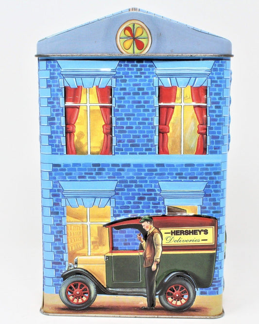Tins, Gift Tin / Cookie Tin, Hershey's Village Tin, Candy Store, 2000