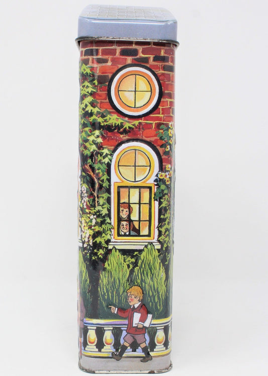 Tins, Gift Tin / Cookie Tin, Hershey's Village Tin, School House, England, 2000