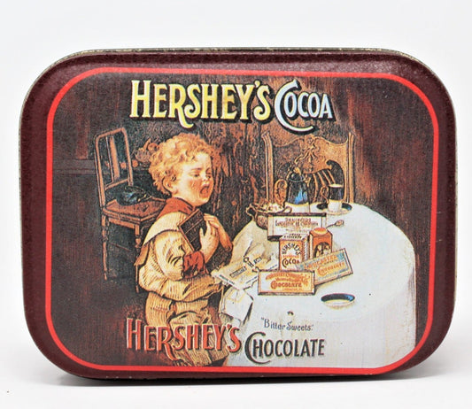 Tins, Gift Tin / Candy Tin, Hershey's Cocoa Chocolate Crying Boy Tin, Vintage