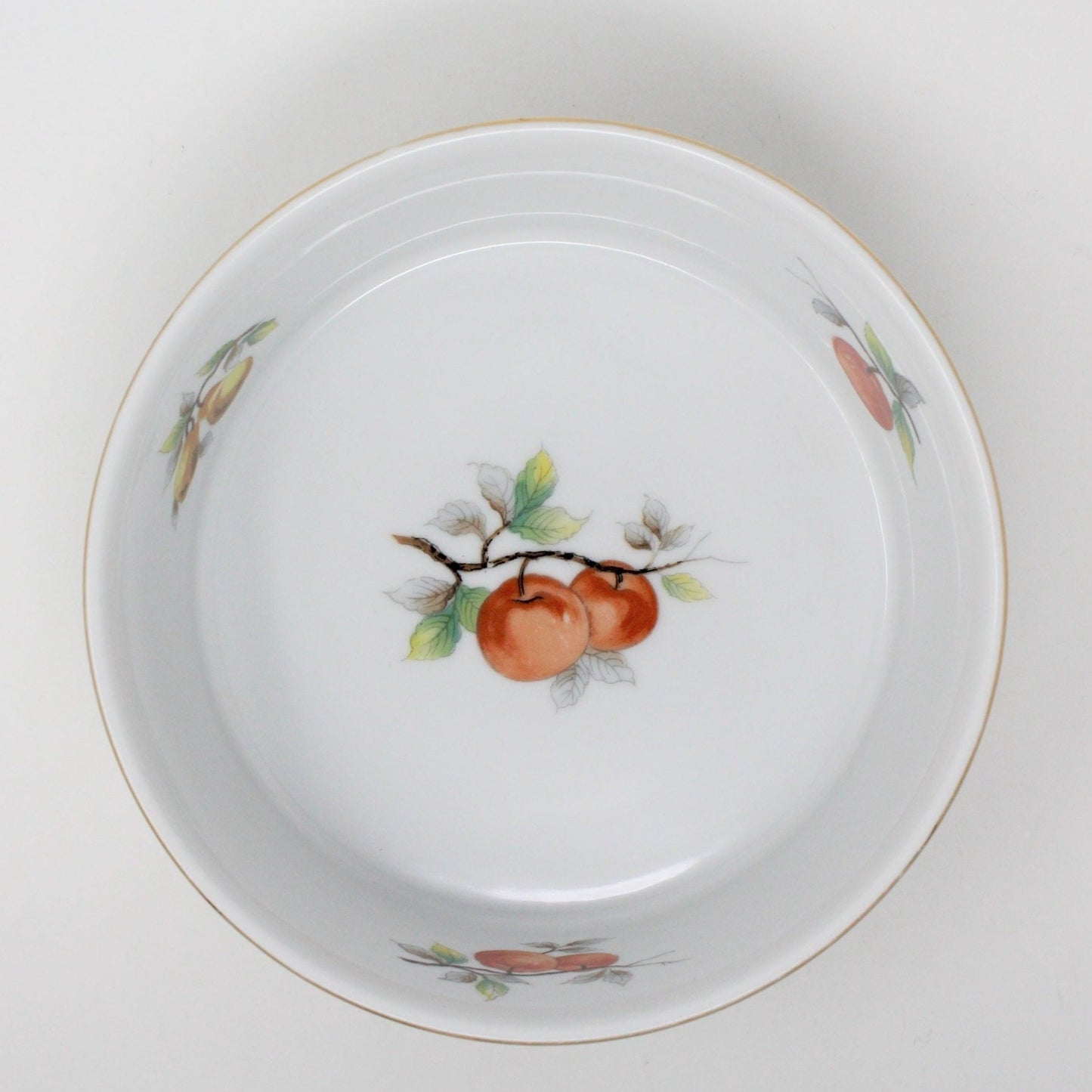 Soufflé Dish, Sadek, Fruit Pattern, Vintage