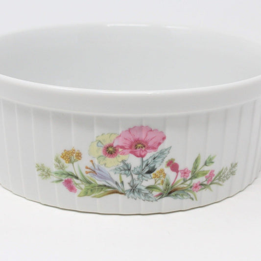 Casserole, Souffle Dish, Heritage Floral Ovenware, Japan, Vintage