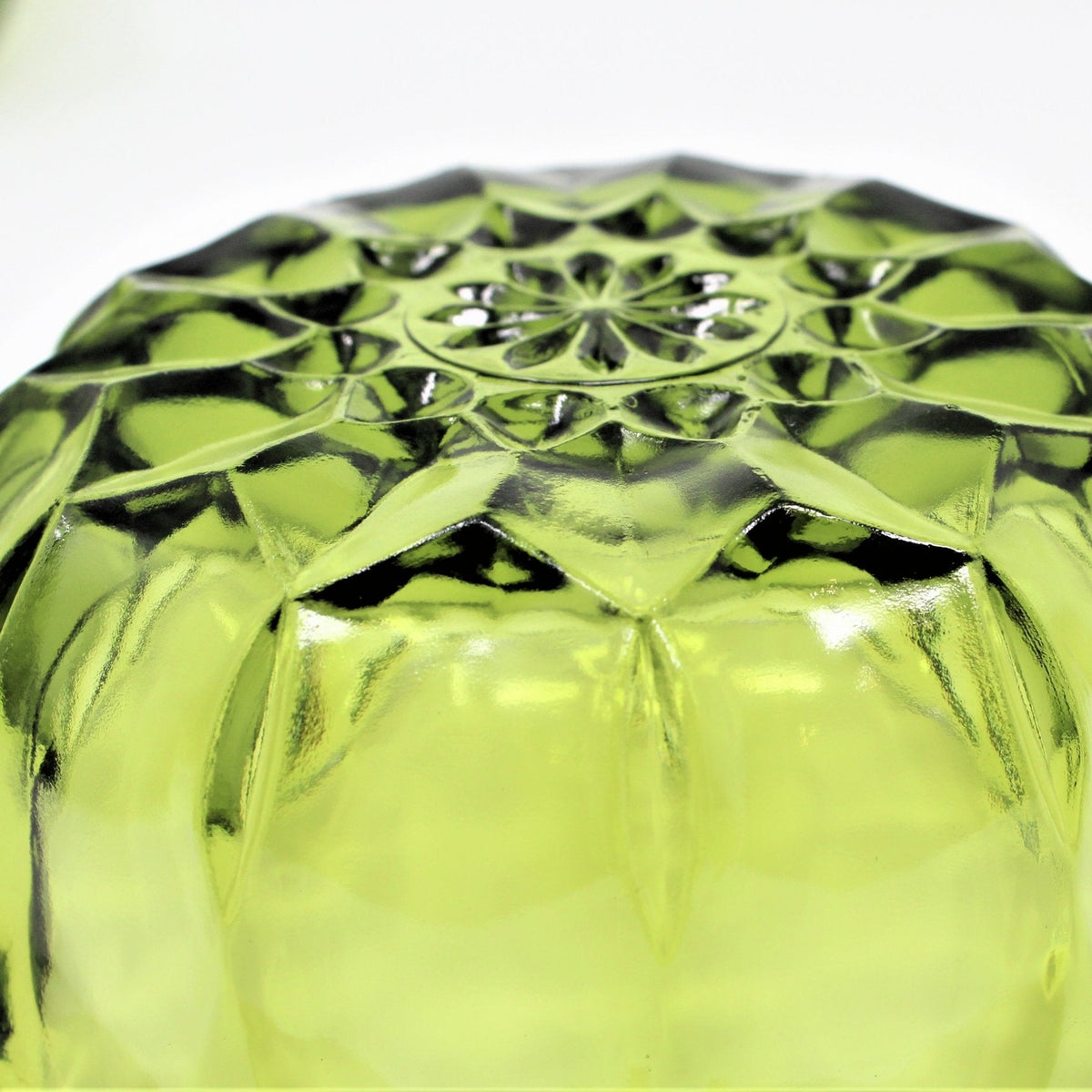 Salad Bowl Set: Anchor Hocking Fairfield, Avocado Green Glass, 7 Pcs, USA, Vintage 1972, SOLD