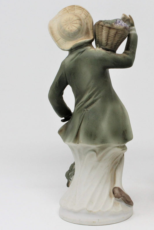 Figurine, HomCo, 1258 Toscany Boy with Grapes, Porcelain, Vintage