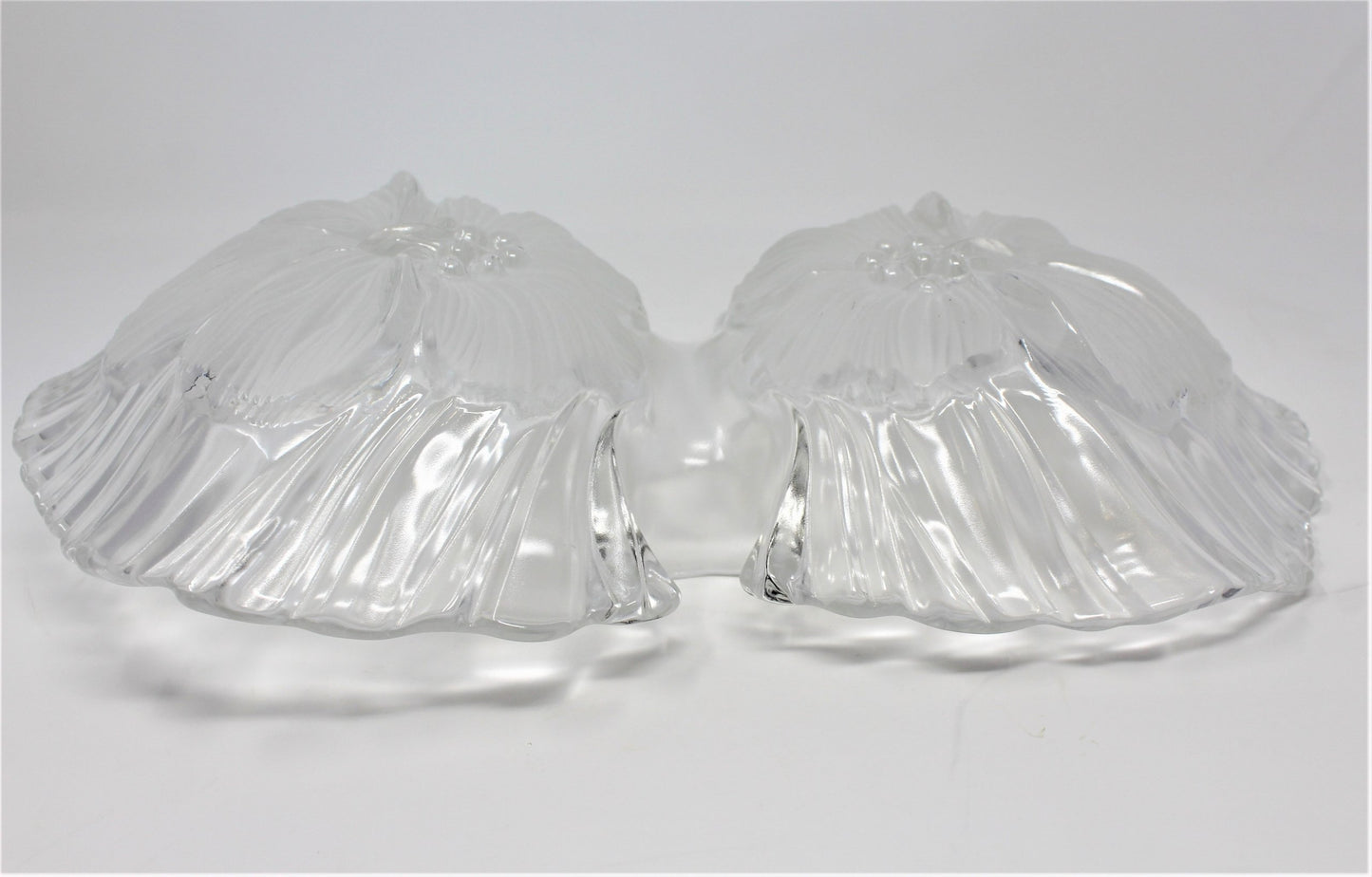 Divided Serving Dish, Mikasa, Hibiscus Frost, Frosted Glass