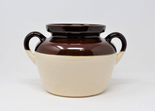 Crock / Bean Pot, McCoy Pottery Brown Tan #342 No Lid, 3 Qt, Vintage, SOLD