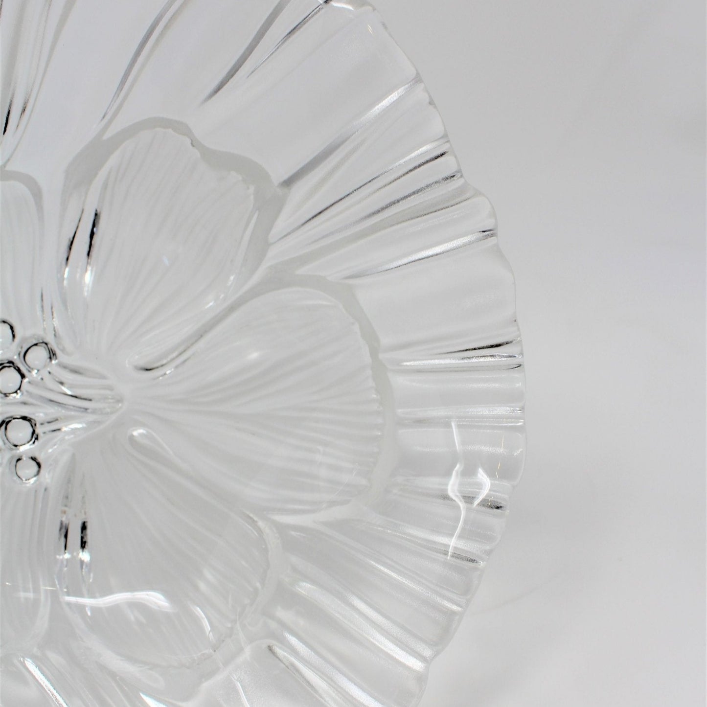 Divided Serving Dish, Mikasa, Hibiscus Frost, Frosted Glass