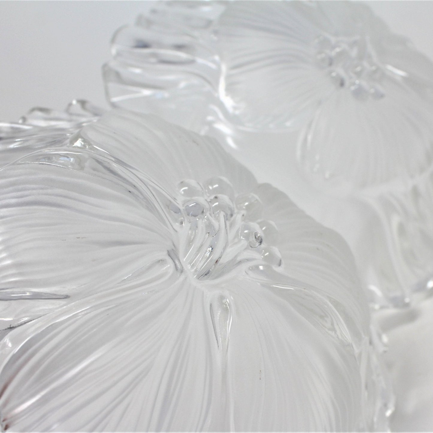 Divided Serving Dish, Mikasa, Hibiscus Frost, Frosted Glass