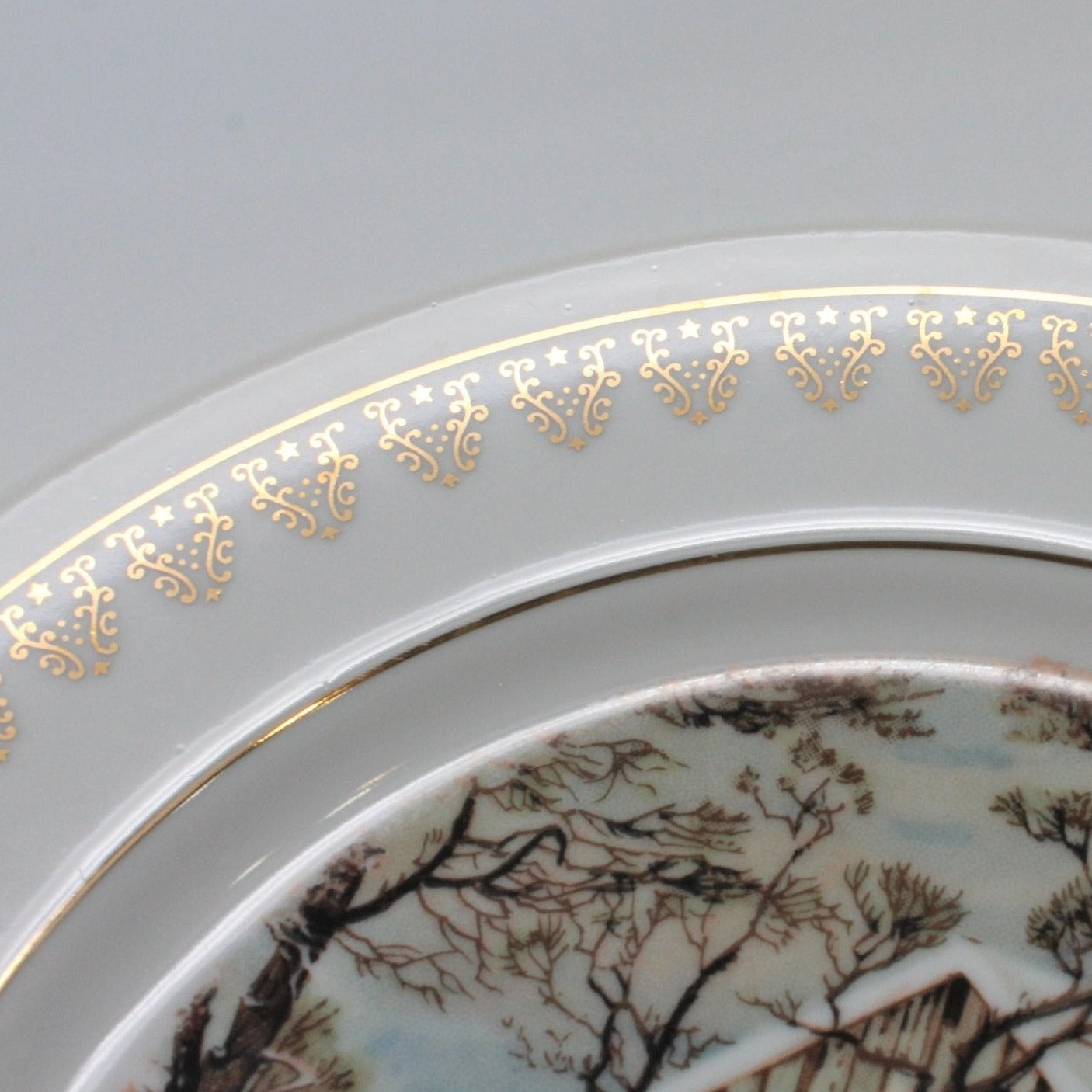 Decorative Plate, Currier & Ives, Roy Thomas, Old Homestead In Winter, Vintage, SOLD