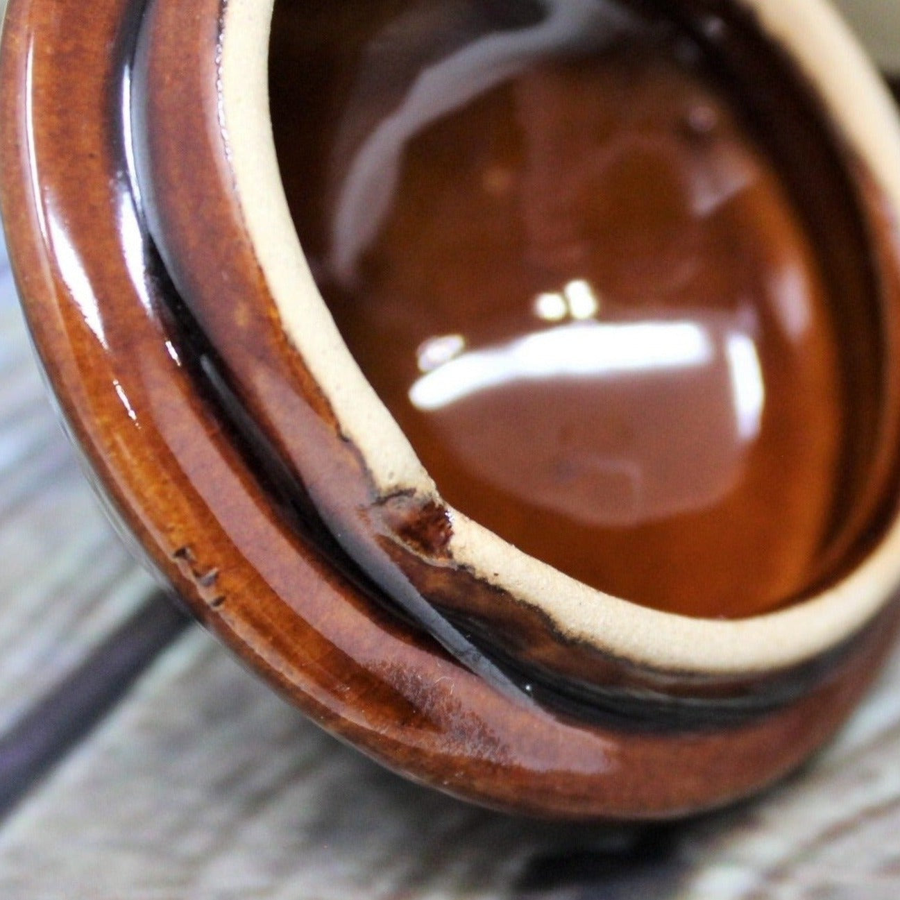 Creamer & Sugar with Lid, Gailstyn-Sutton Brittany Brown & Tan Stoneware, Vintage