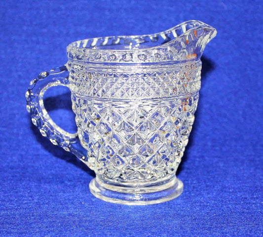 Creamer & Sugar with Lid, Anchor Hocking, Wexford, Vintage