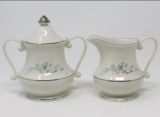 Creamer & Sugar with Lid, Pickard, Remembrance, Fine China, Vintage
