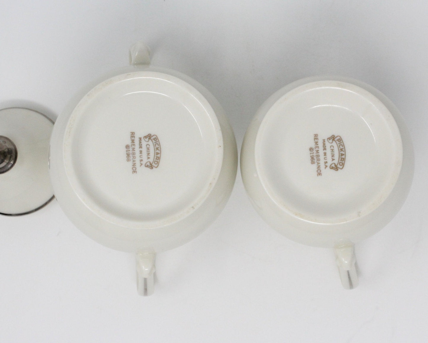 Creamer & Sugar with Lid, Pickard, Remembrance, Fine China, Vintage
