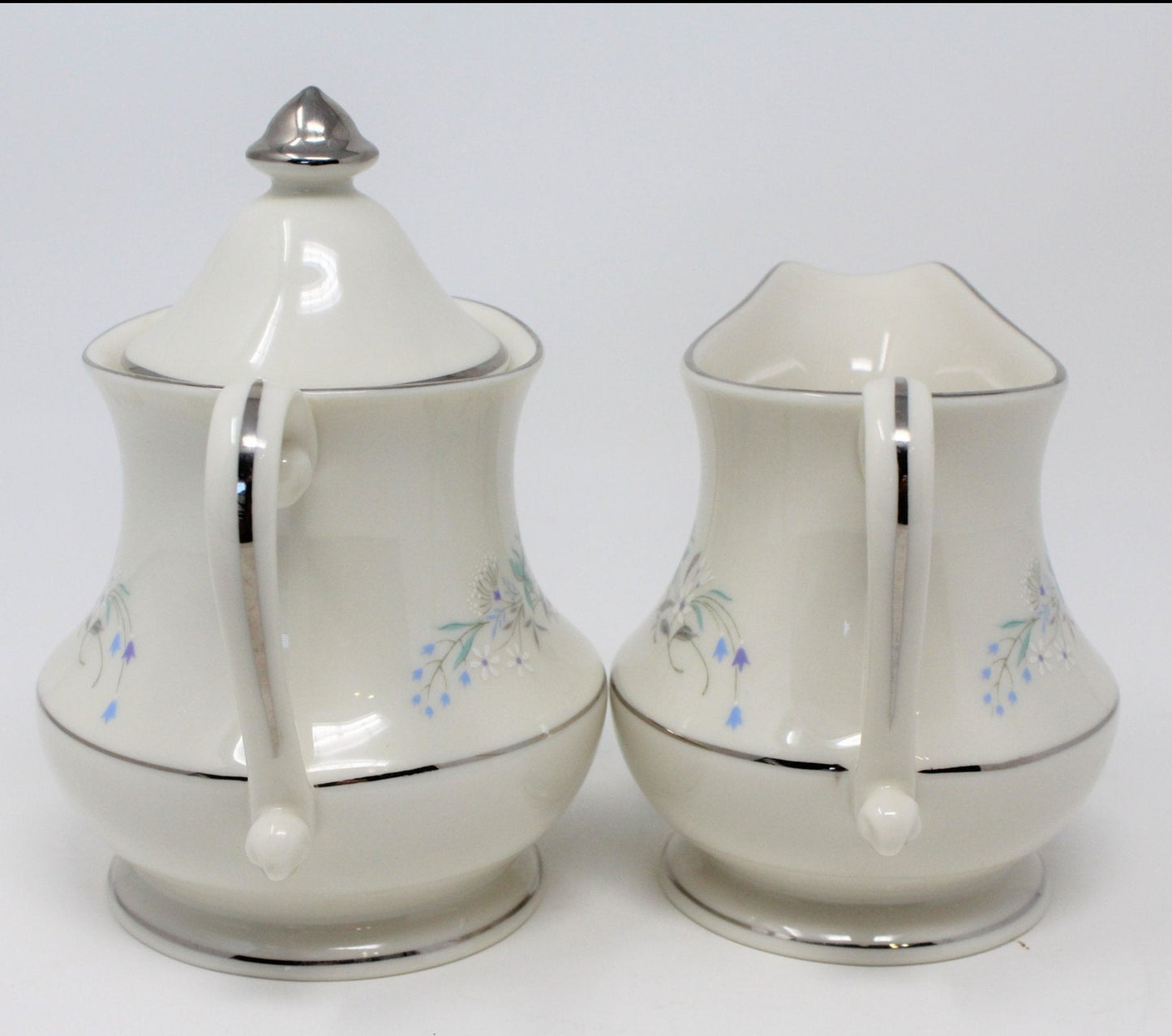 Creamer & Sugar with Lid, Pickard, Remembrance, Fine China, Vintage