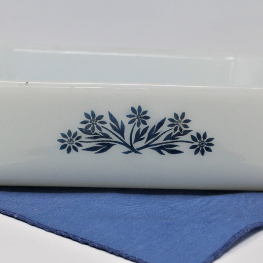 Casserole, Anchor Hocking Fire King, Blue Cornflower #435, Vintage