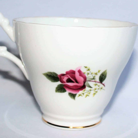 Teacup and Saucer, Royal Ascot, Pink Roses, Bone China, Vintage