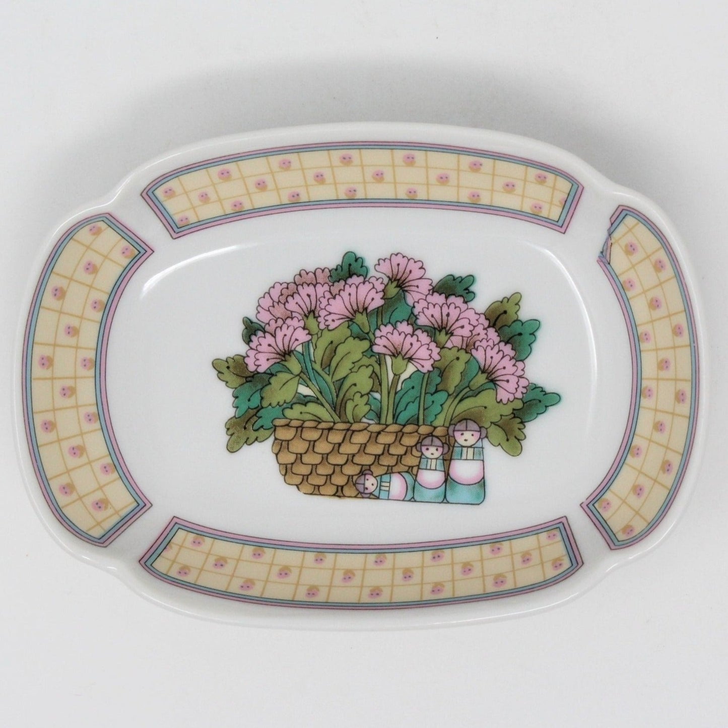 Soap Dish, Takahashi, Geranium, Japan, Vintage