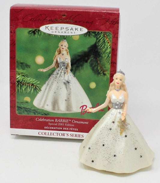 Ornaments, Hallmark, Celebration Barbie #2, 2001