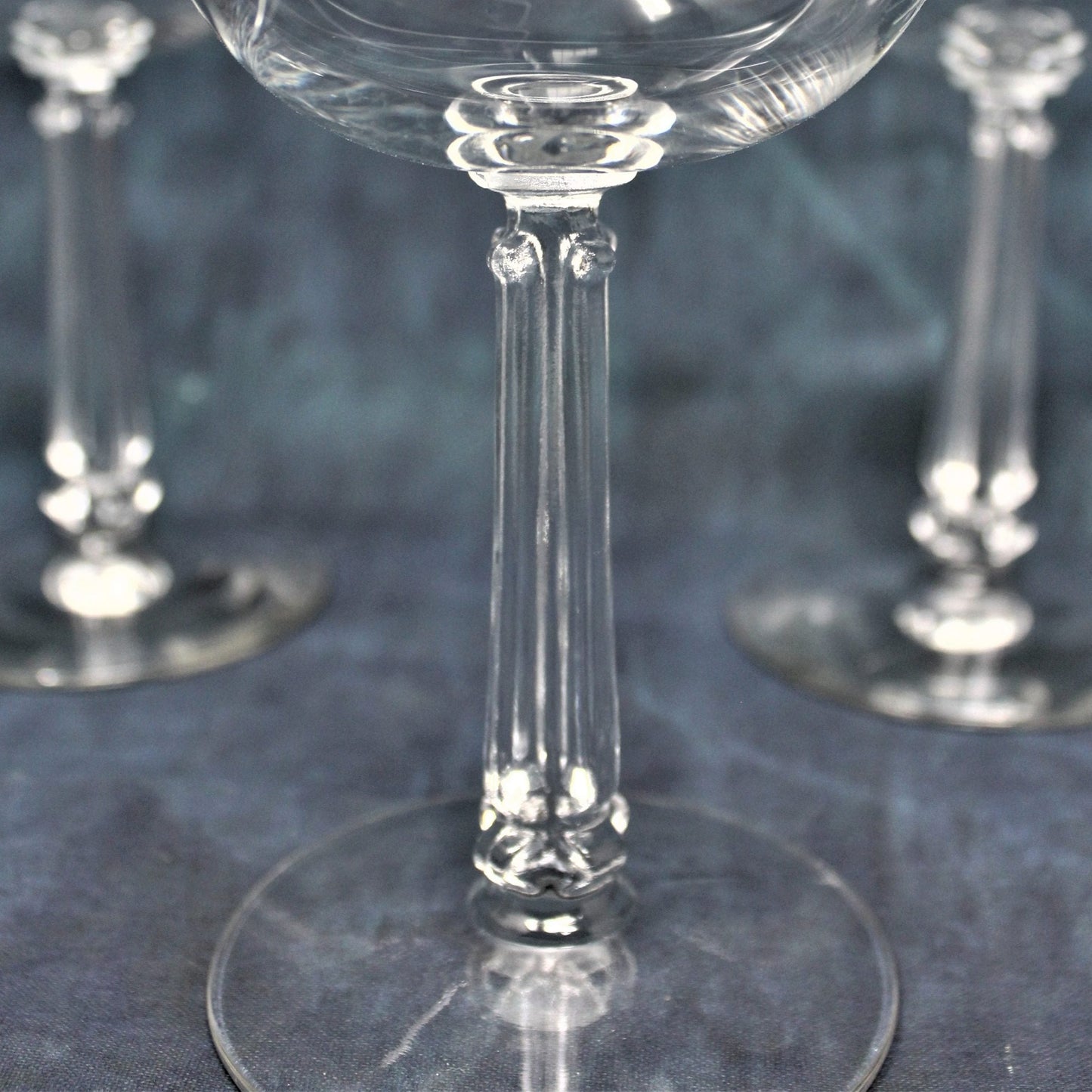 Champagne / Tall Sherbet, Libbey 3002-1, Blown Glass, Set of 5, Vintage