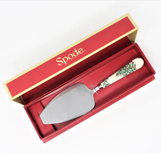 Cake Knife / Lifter, Spode, Christmas Tree, New in Box,2009, SOLD