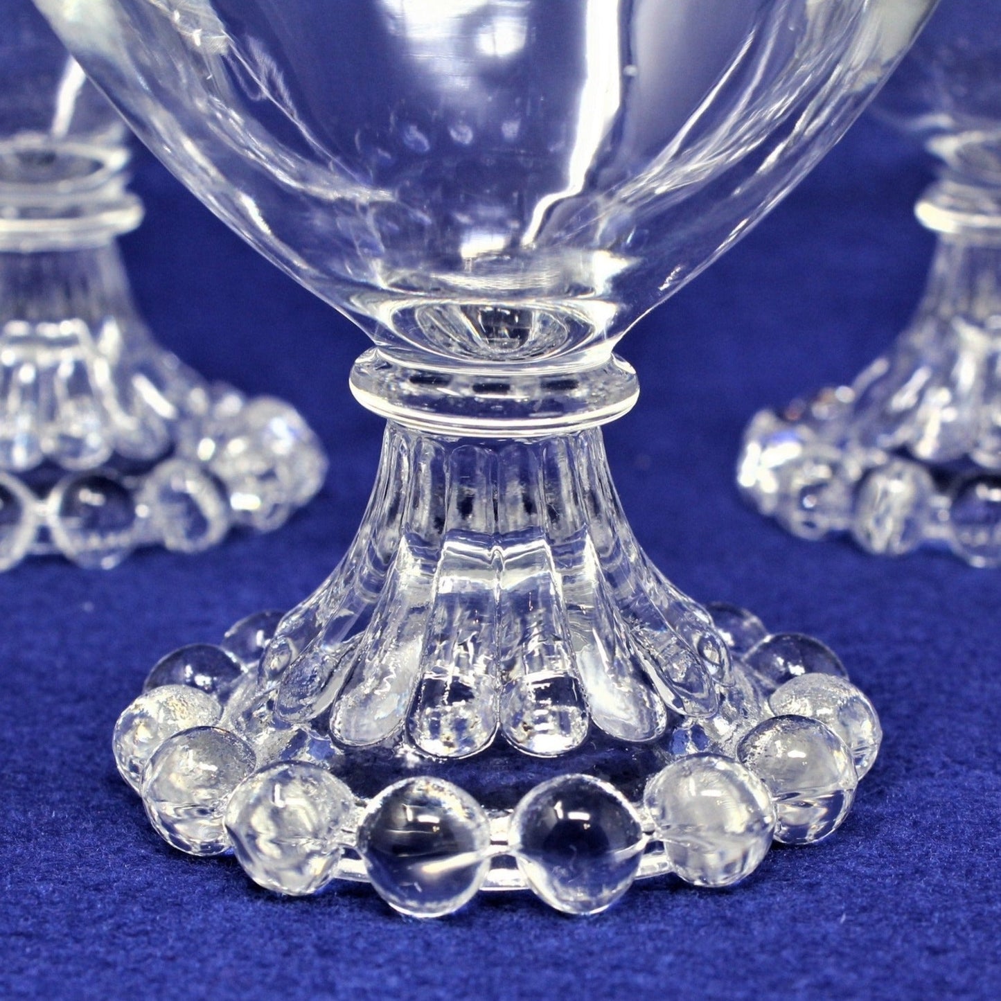 Champagne / Tall Sherbet, Anchor Hocking, Berwick / Boopie Glass, Clear, Set of 8, Vintage