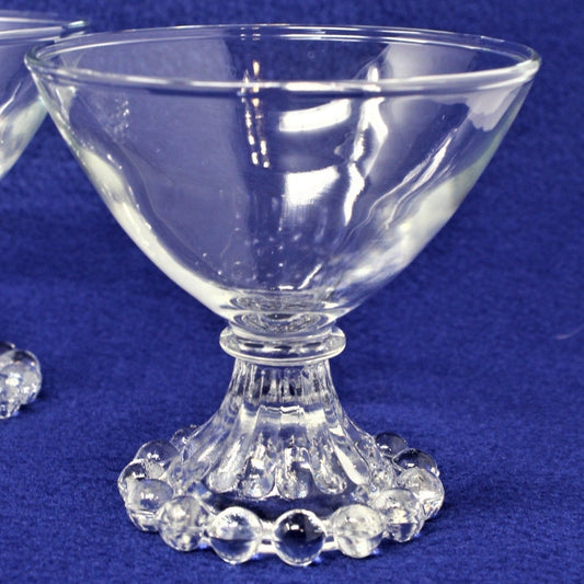 Champagne / Tall Sherbet, Anchor Hocking, Berwick / Boopie Glass, Clear, Set of 8, Vintage