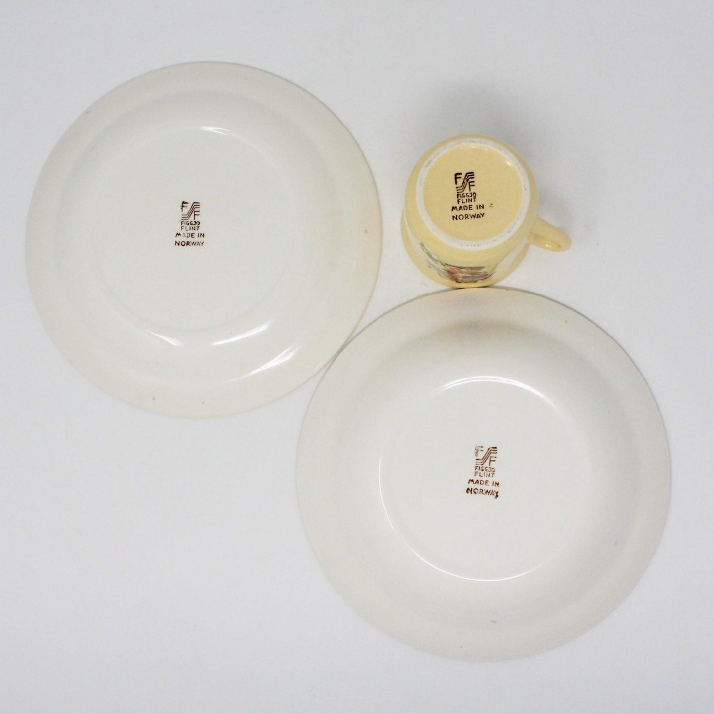 Child Dinnerware Set, Figgjo Flint, FIG6 Children and Frog, (3 Pcs),Vintage RARE
