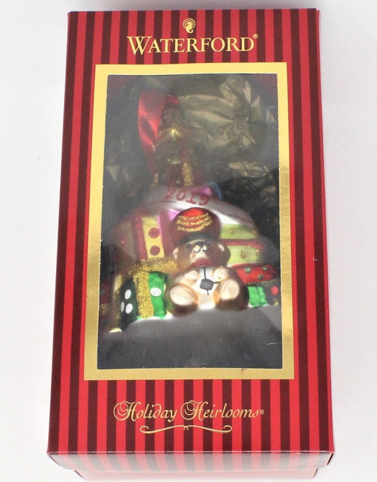 Ornaments, Waterford Holiday Heirlooms, Teddy Bear with Gifts, 2019