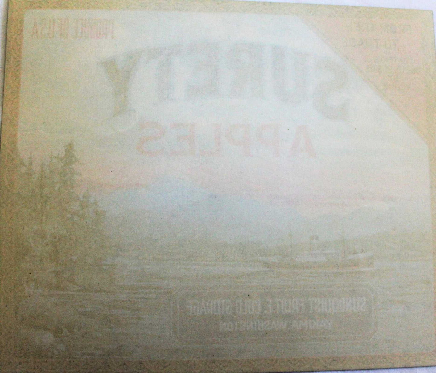 Crate Label, Surety Apples, Original Lithograph, 1920's NOS