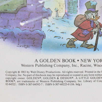 Children's Book, Little Golden Books, Mickey's Christmas Carol, Vintage 1983