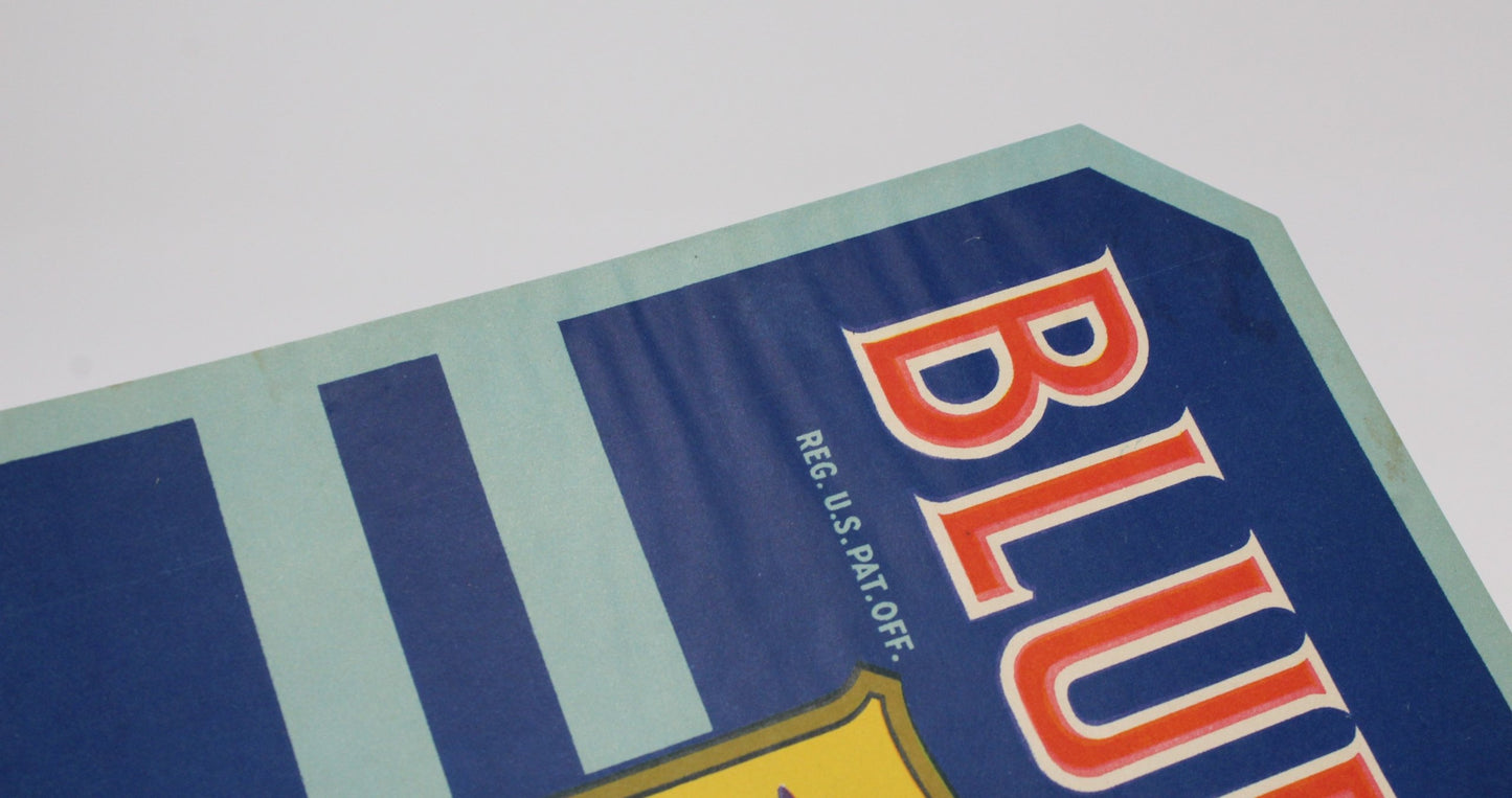 Crate Label, The Blue and the Gray, Original Lithograph, Vintage, NOS