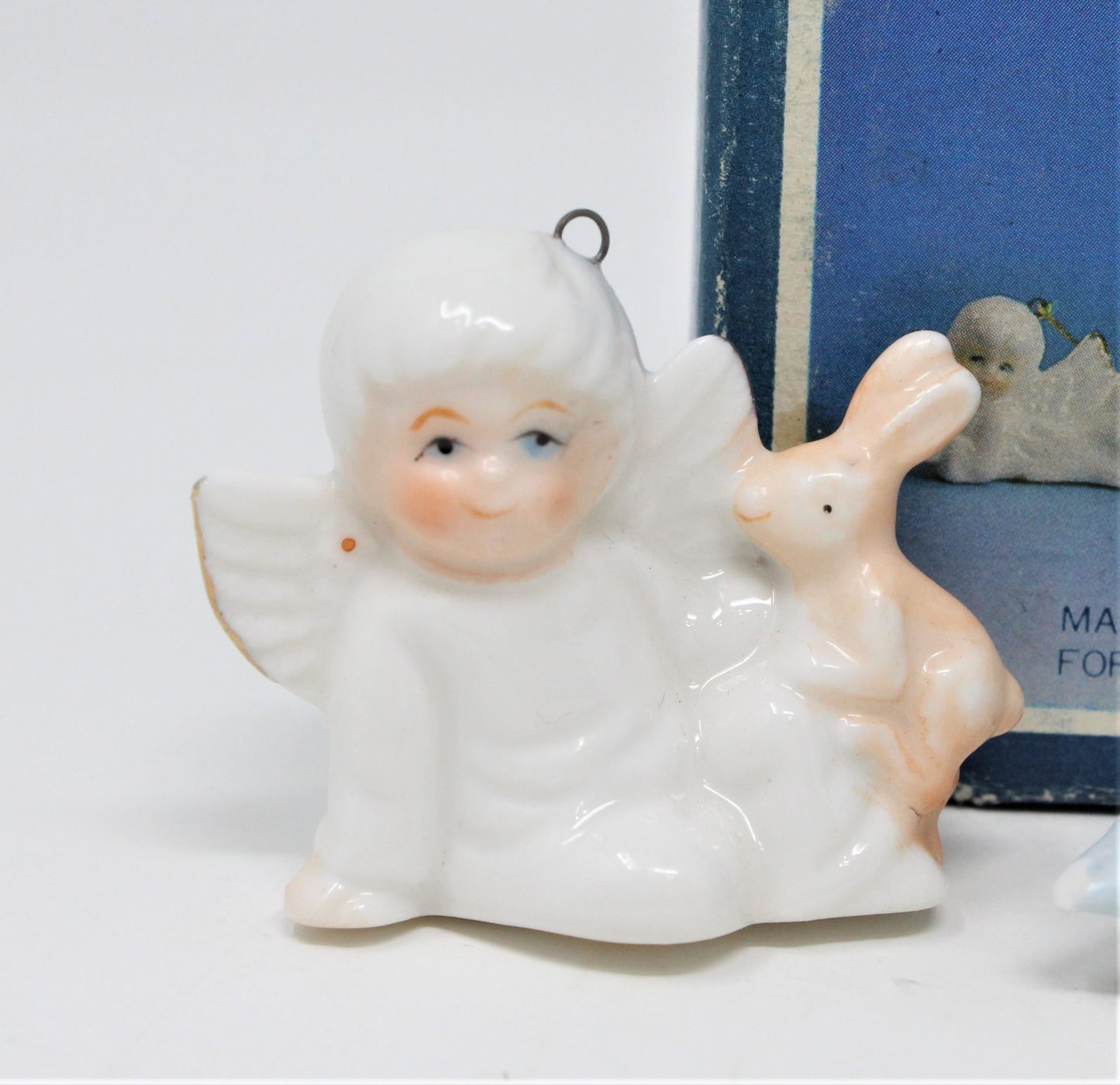 Ornaments, Miniature Angels, Set of 4, Bone China, Vintage