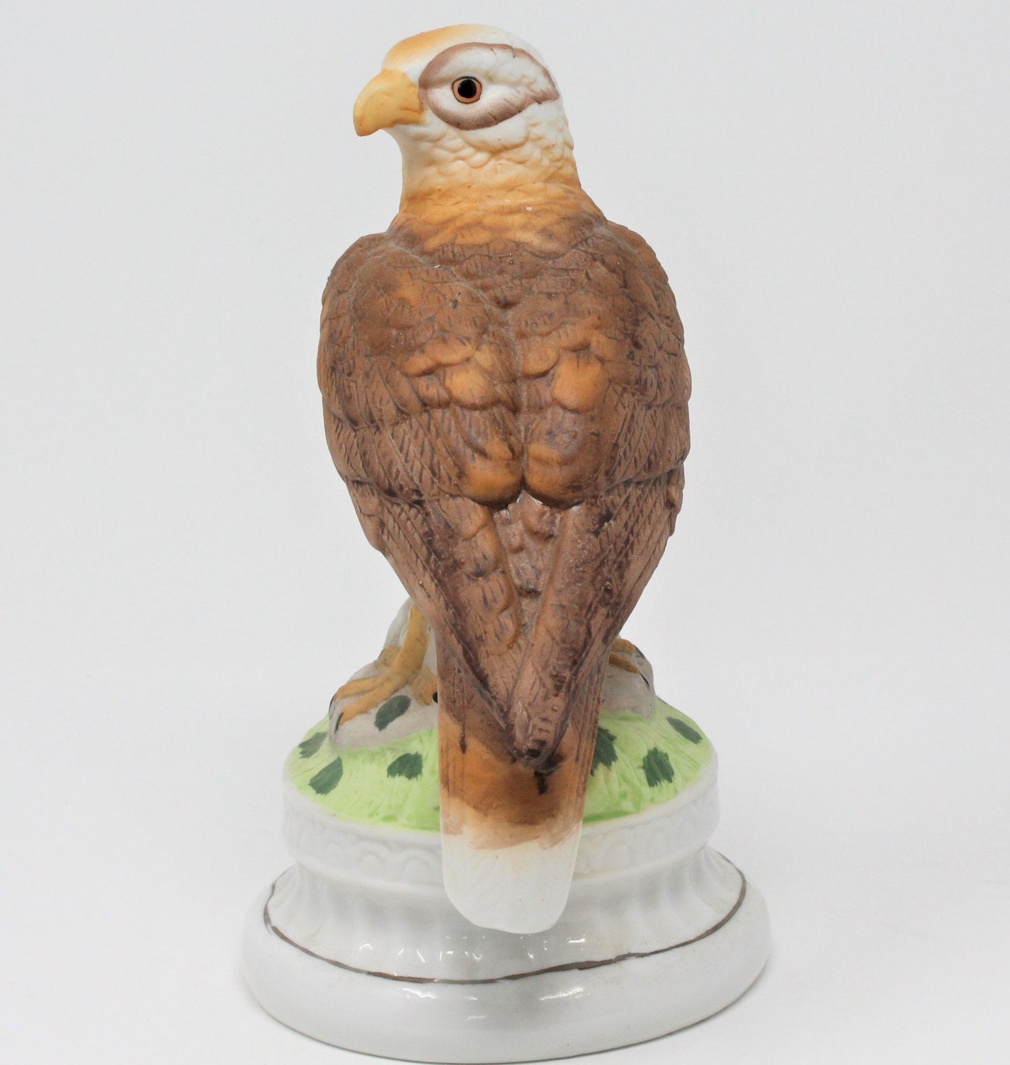 Musical Figurine, Eagle Falcon Figurine, Plays Born Free, Porcelain, Vintage