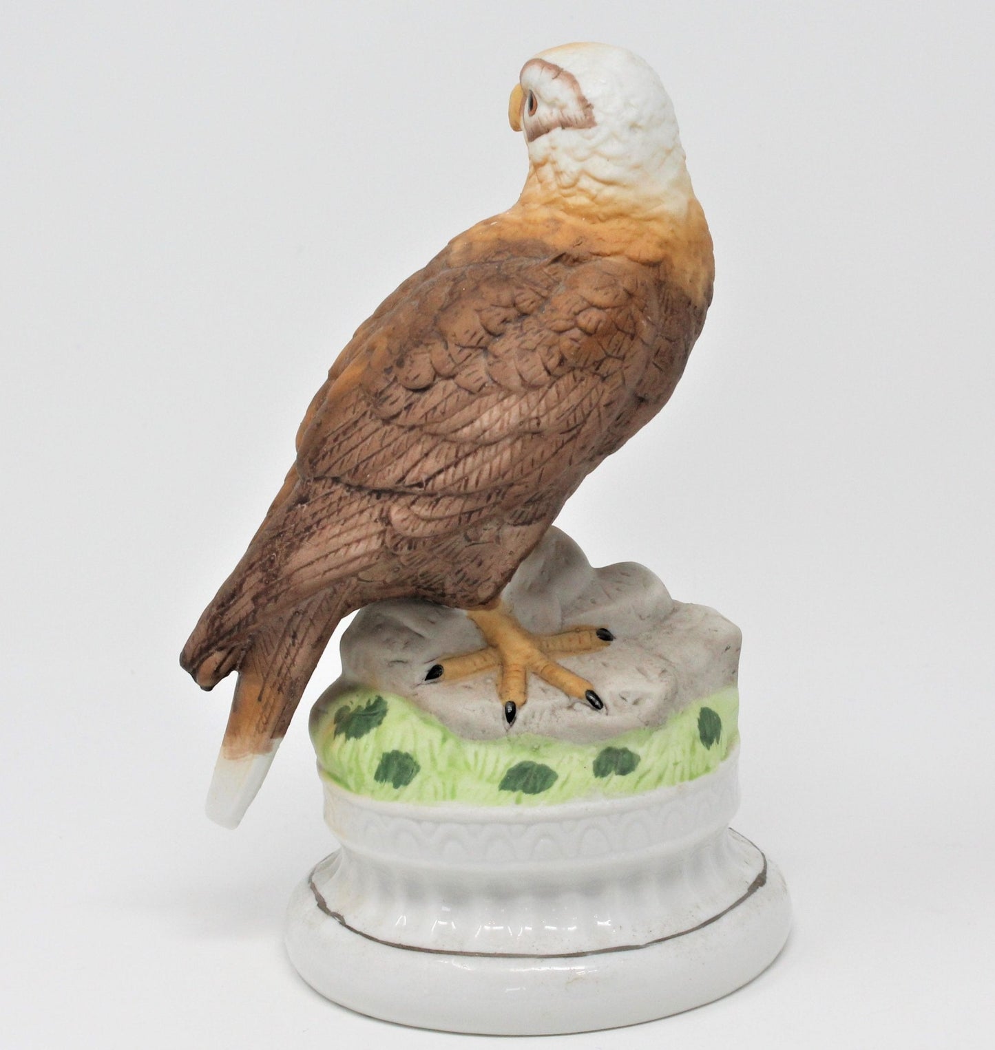 Musical Figurine, Eagle Falcon Figurine, Plays Born Free, Porcelain, Vintage