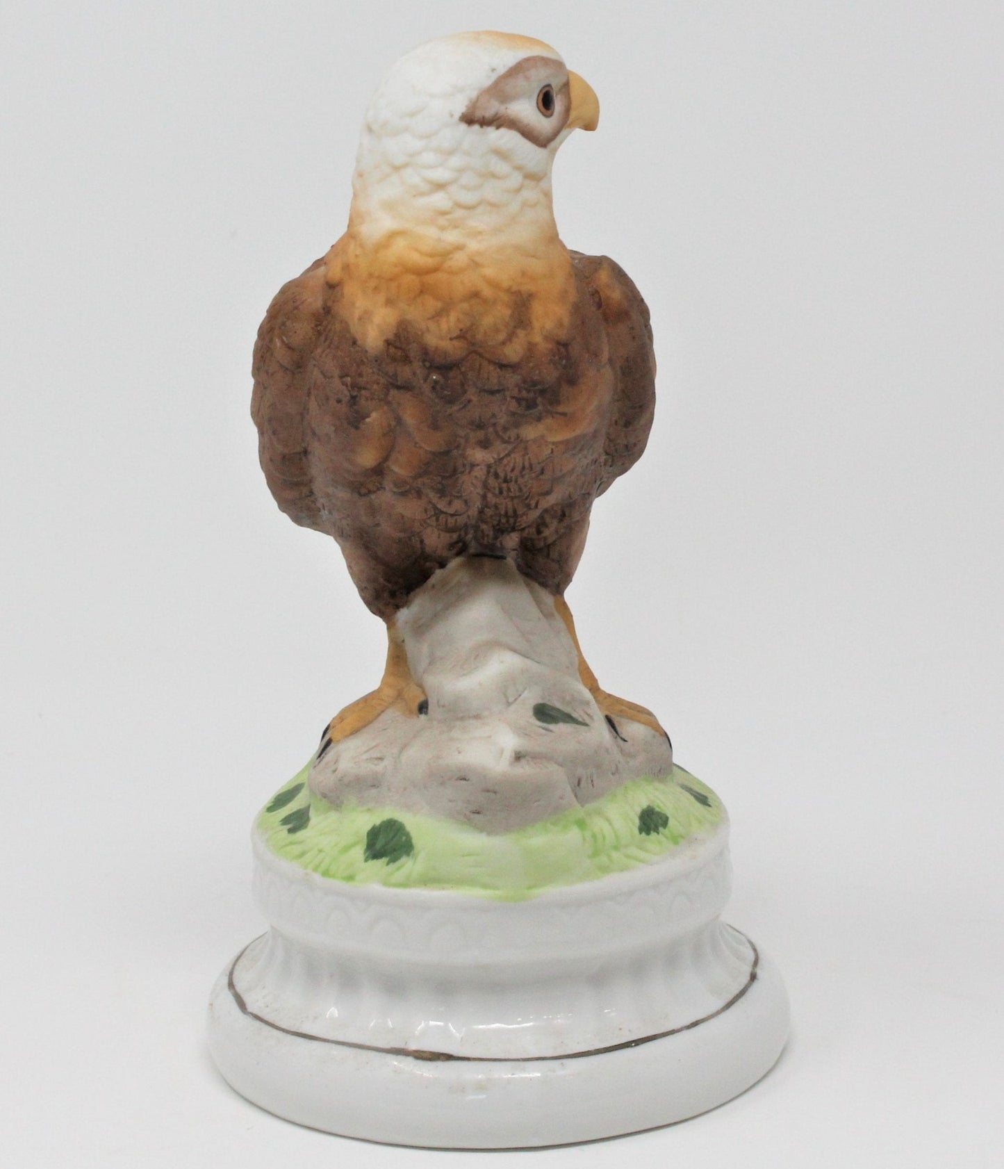 Musical Figurine, Eagle Falcon Figurine, Plays Born Free, Porcelain, Vintage
