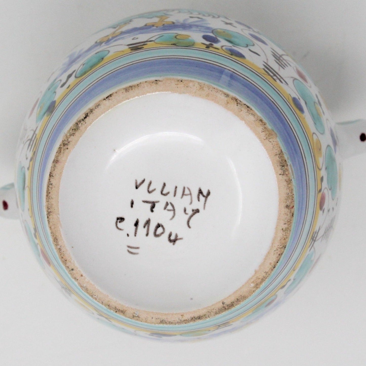 Vase, Deruta Pottery, Green Rooster Urn, Italian Ceramic, 2004