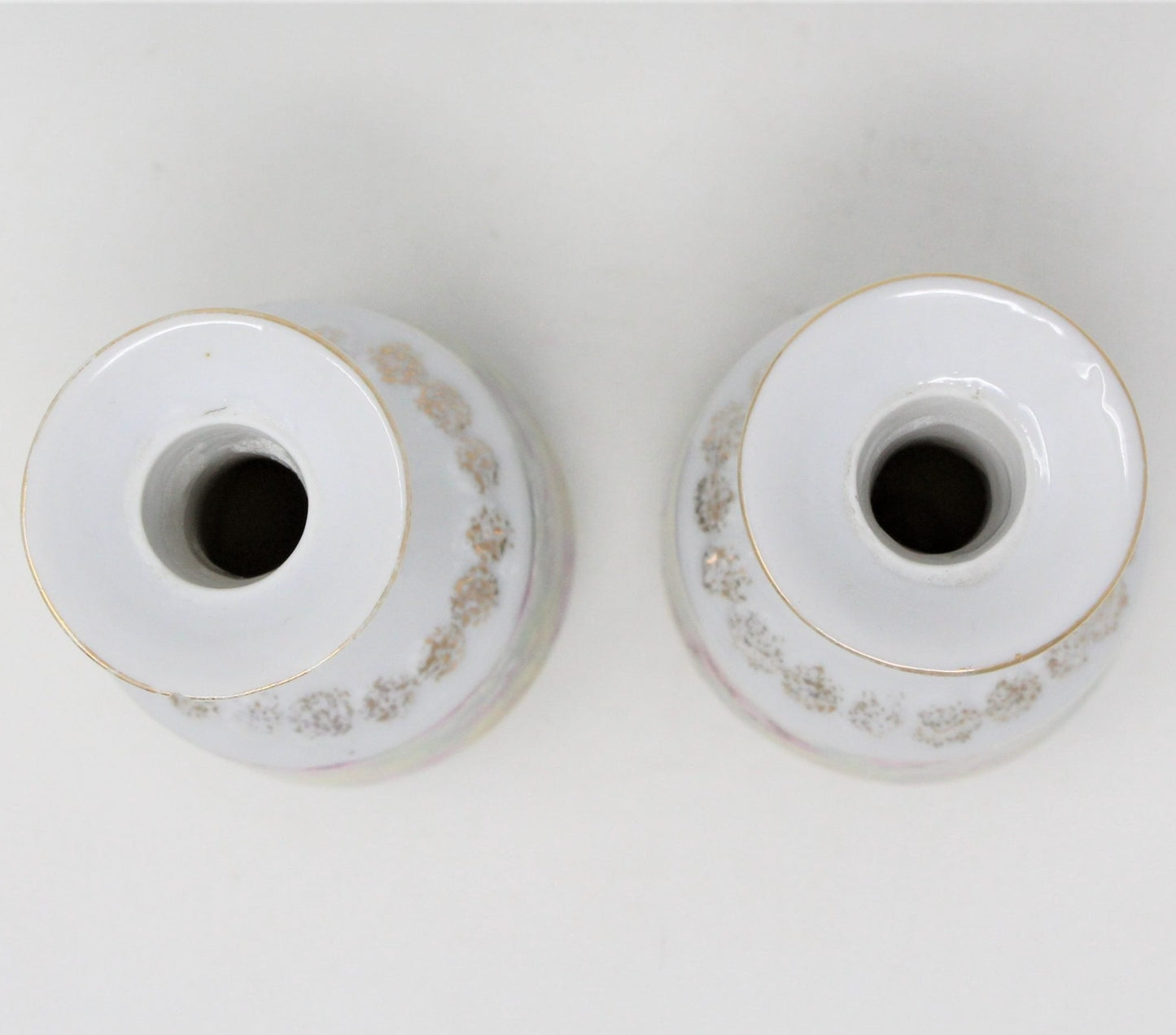 Cruets, Floral Porcelain with Gold accents, Set of 2, Vintage, Japan