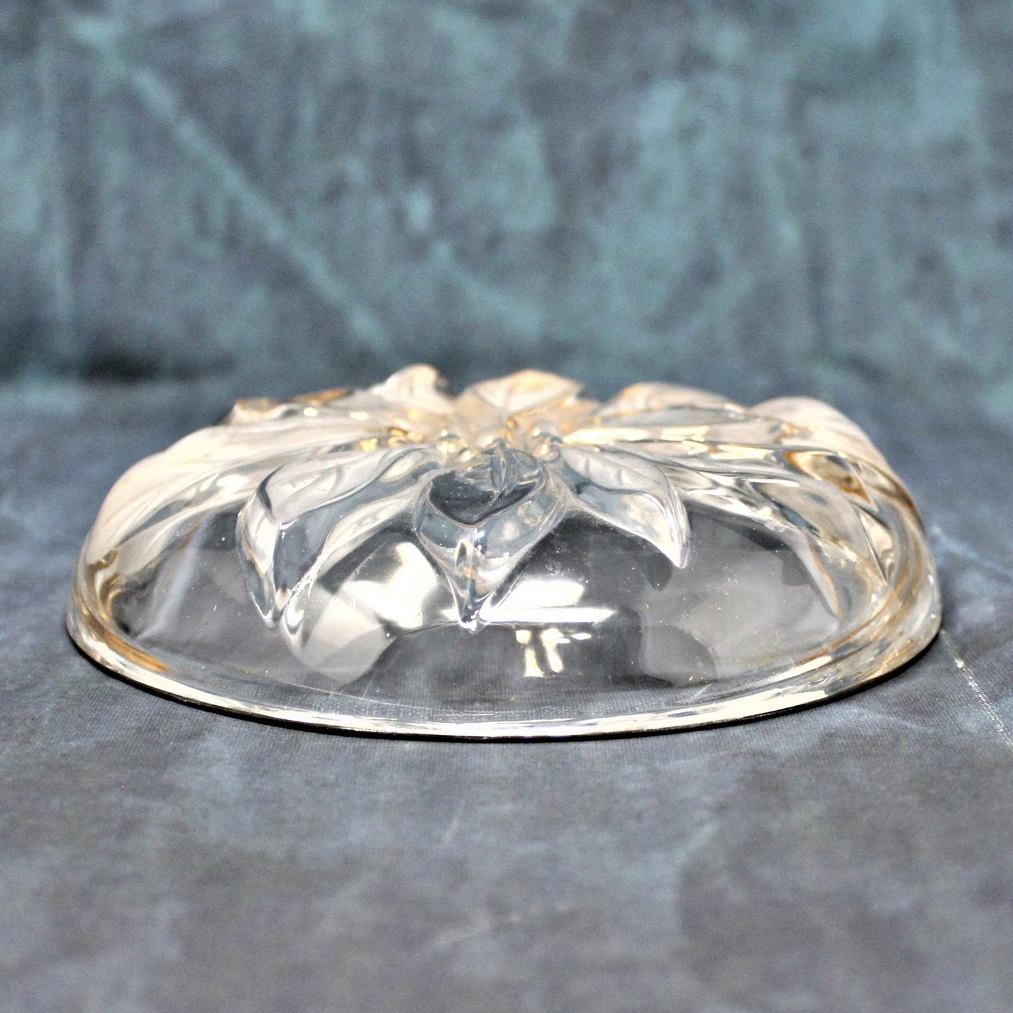 Bon Bon / Candy Dish, Studio Nova, Gilded Poinsettia, Round Tray in Box, Vintage, SOLD