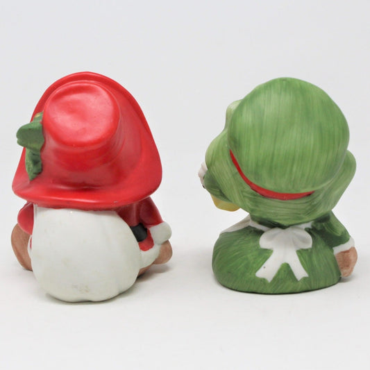 Figurine, HomCo, Christmas Bears, Set of 2 Porcelain, Vintage