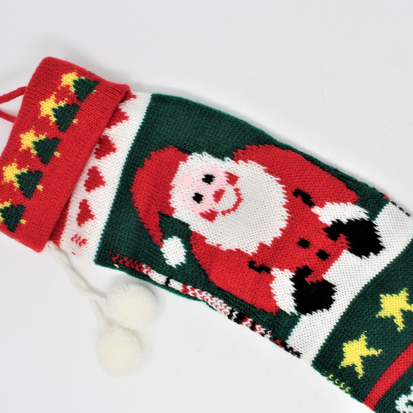 Stocking Hanger & Stocking, Santa Claus, Cast Iron, Vintage