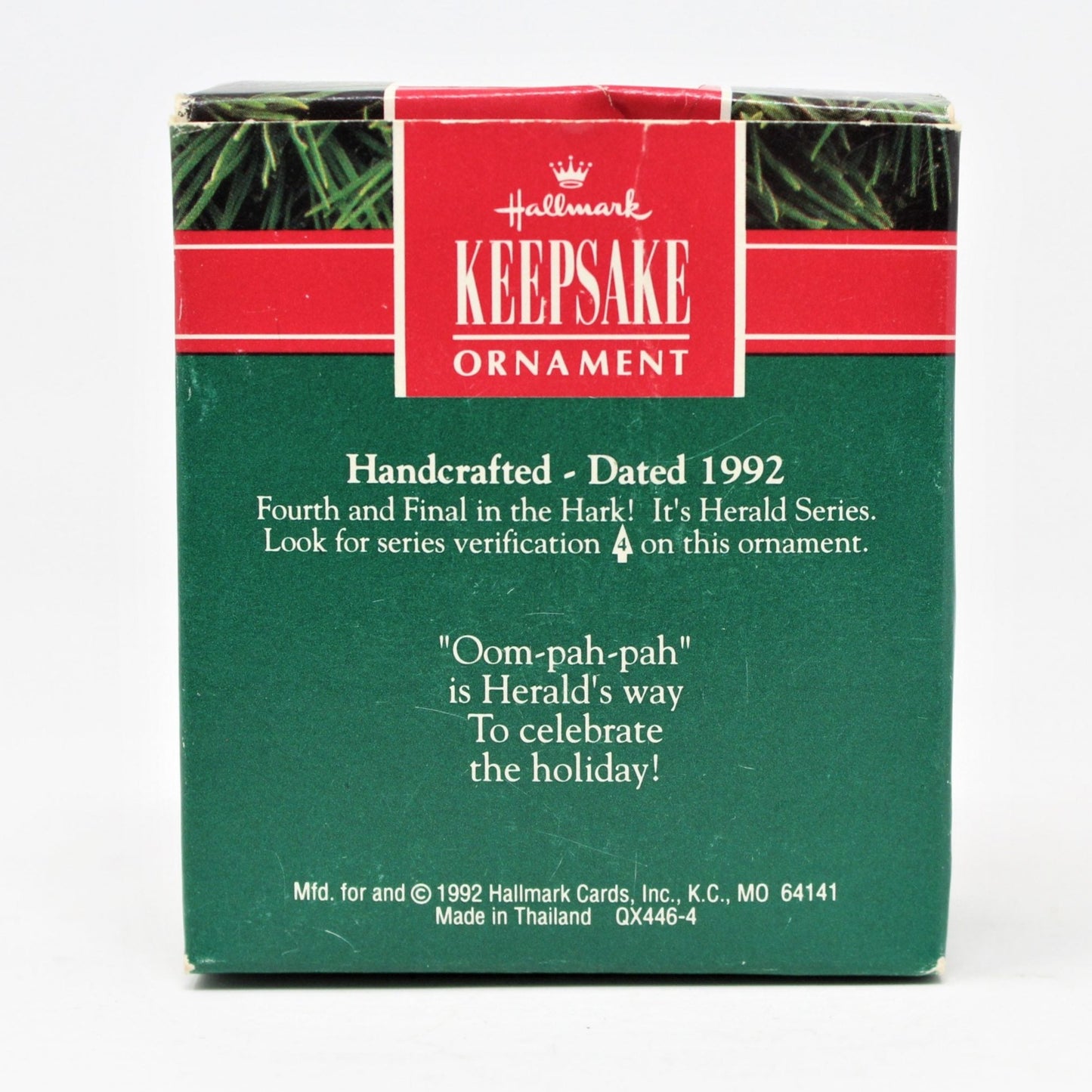 Ornaments, Hallmark, Elf with Tuba, Hark It's Herald, 1992