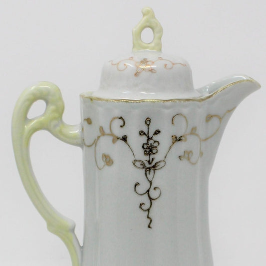 Chocolate Serving Set, Imperial Nippon Moriage Gilded Floral, 14 Pcs. Antique