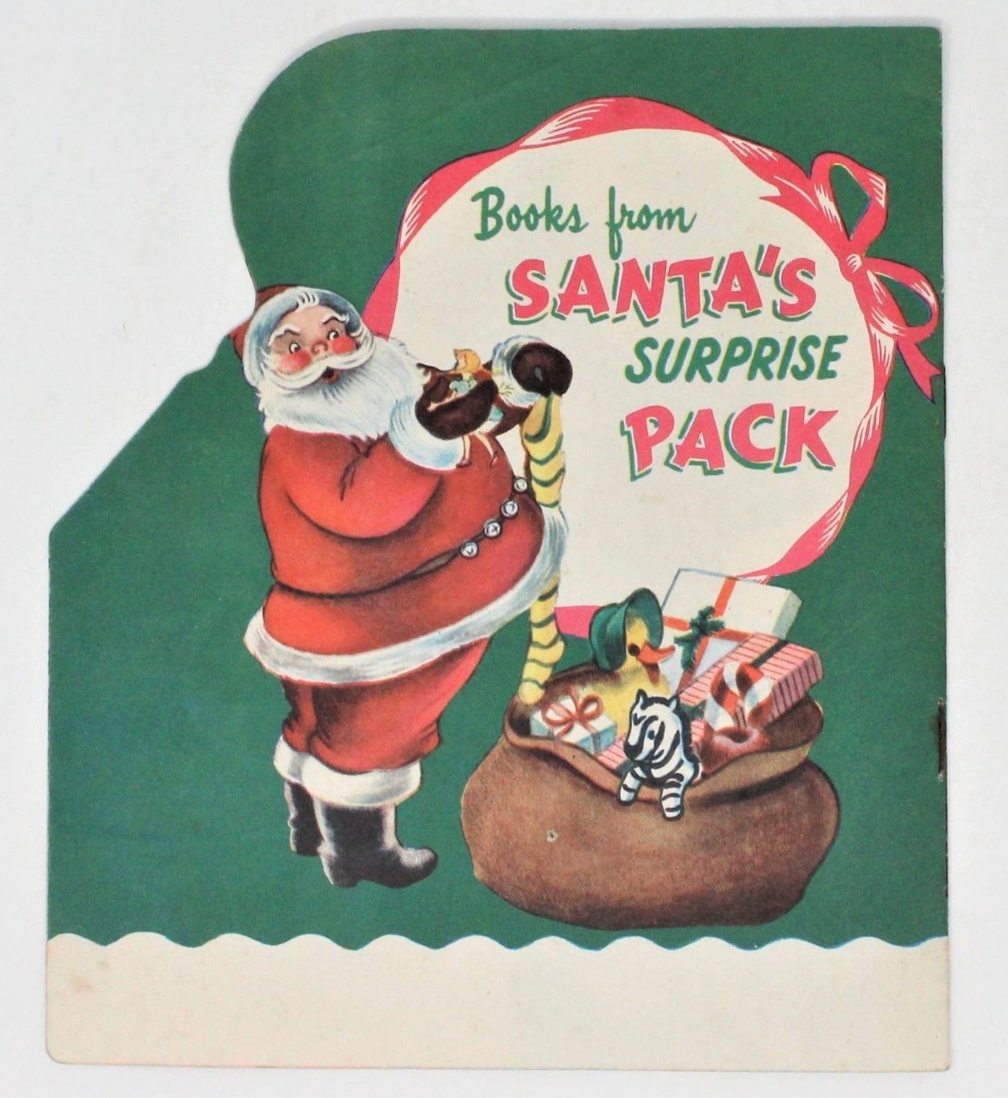 Children's Book, Samuel Lowe Co, Santa Claus in Toy Town, Softcover, 1951 Vintage, RARE