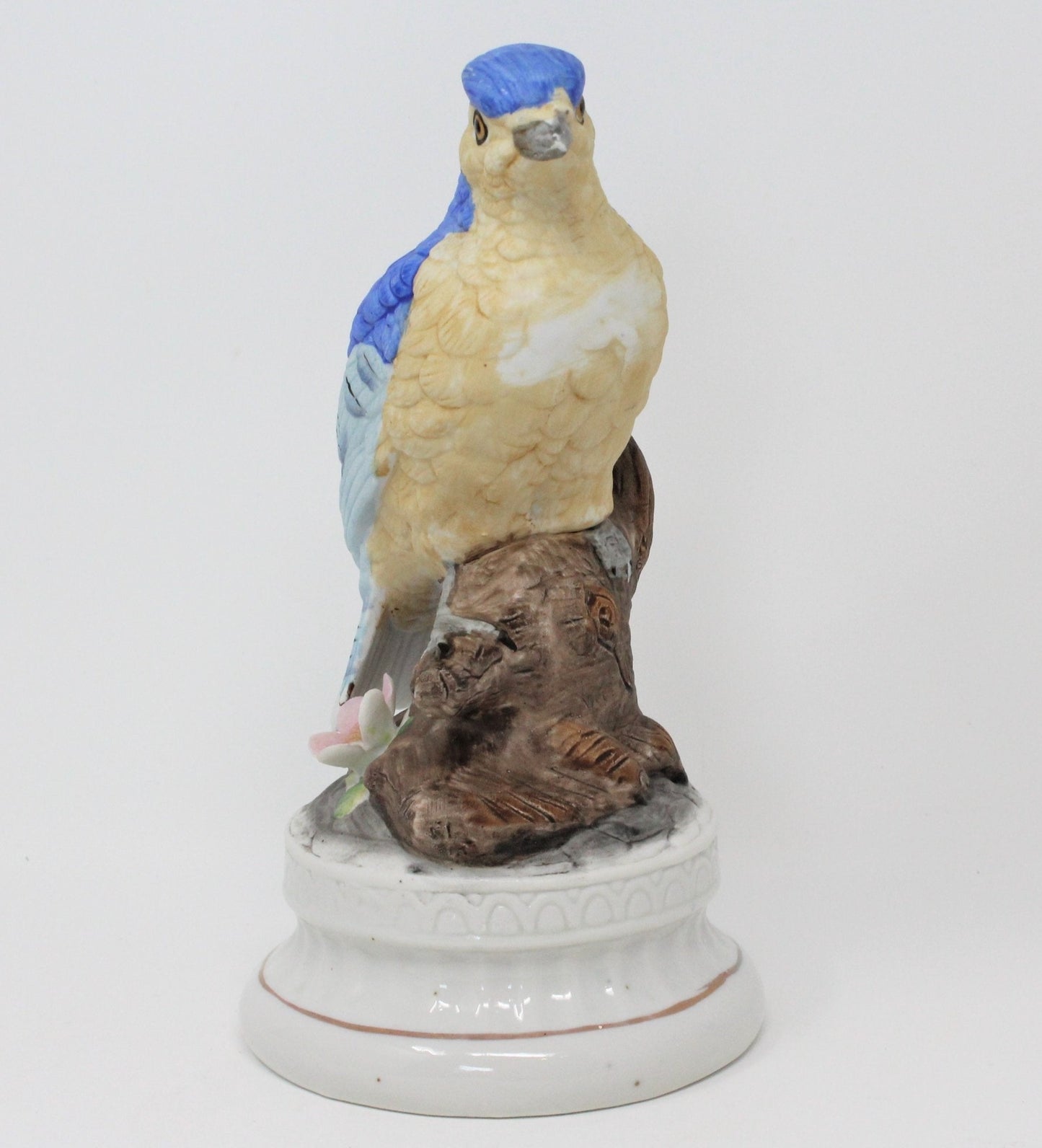 Musical Figurine Bluejay, plays Send in the Clowns, Porcelain, Vintage