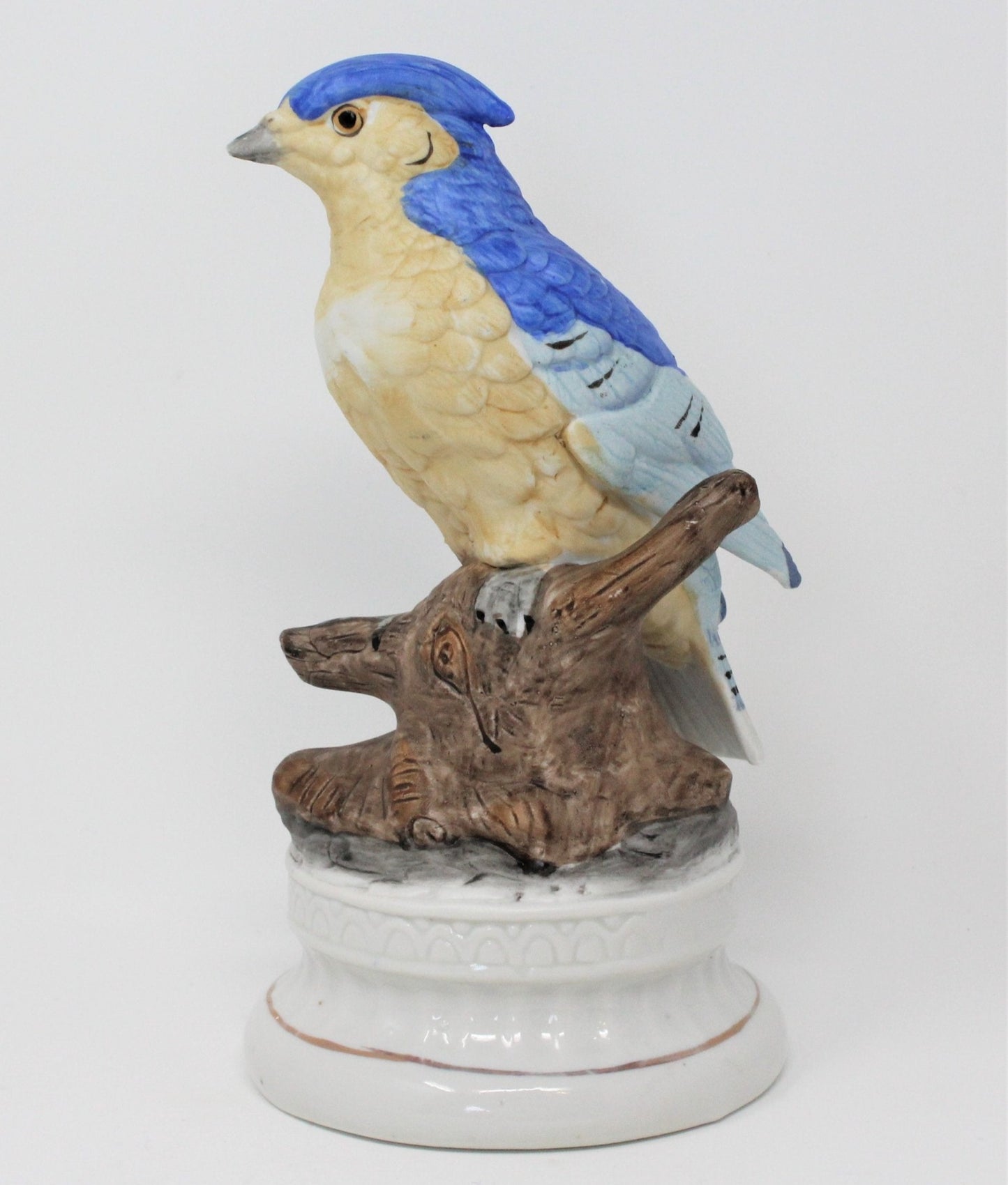 Musical Figurine Bluejay, plays Send in the Clowns, Porcelain, Vintage