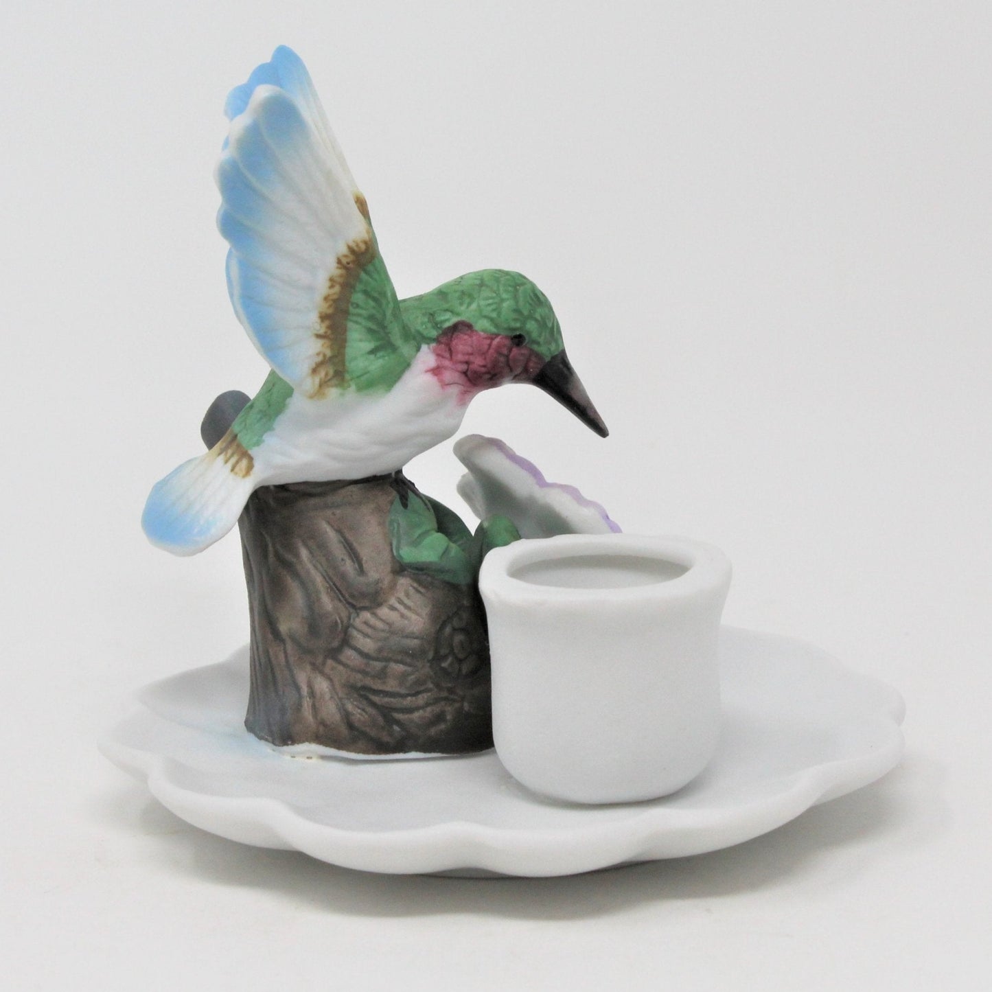 Candle Holder, Giftco, Hummingbird with Flower, Vintage