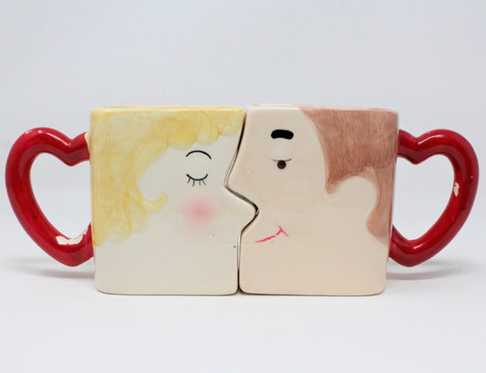 Mug, Kissing Mug, Man/Woman, Ceramic, Vintage