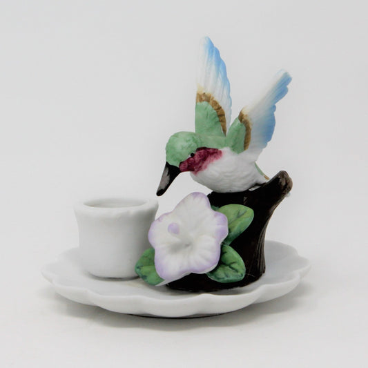 Candle Holder, Giftco, Hummingbird with Flower, Vintage